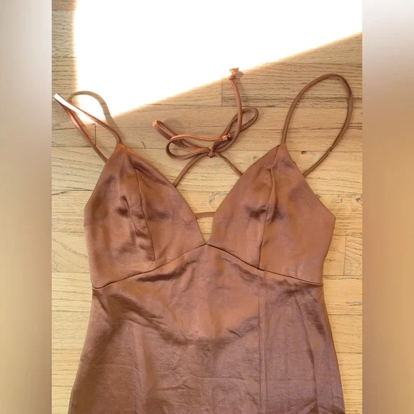 Satin Slip Dress with Slit - Wild Fable - Picture 2 of 4